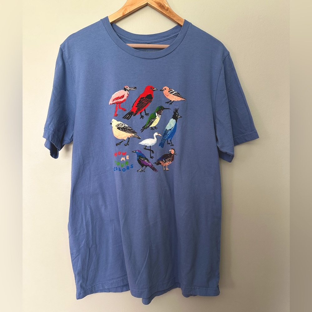 Show Me Your Colors Tee by Bird Collective, Unisex size XL, 100% cotton, Pride